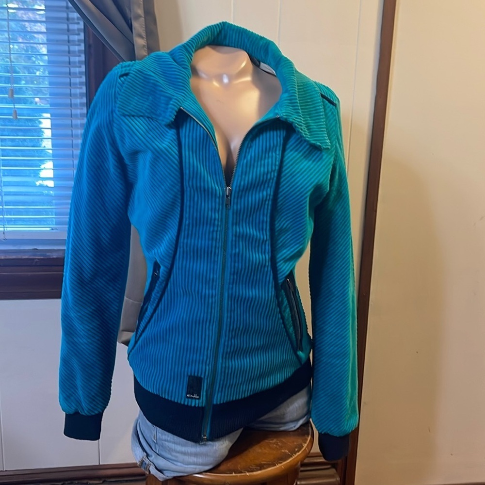 Vintage Oakley Size Small Quilted Corduroy aqua Jacket